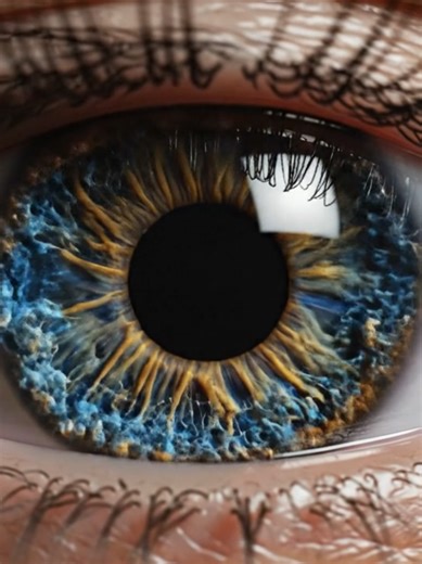 Fact: No two people have the same iris pattern—not even identical twins. #facts
