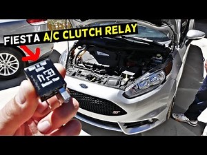 Where is the air conditioner relay located in the Ford Fiesta?