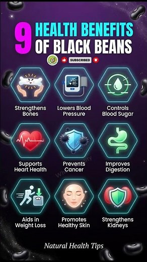 9 Health Benefits of Black Beans #nutrition #healthyeating #food #wellness #health #superfoods