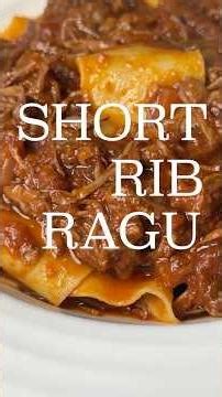 Short Rib Ragù with Homemade Pappardelle | Robert Welch Recipe