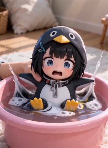 洗剤を間違えた？溶けてるペンギンの動画レビュー