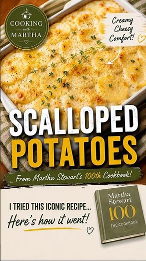Making Martha Stewart's Scalloped Potatoes | 🥔🧀🥛😋 #marthastewart #cooking #food #easyrecipe
