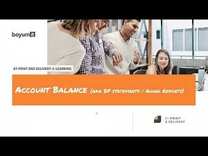 B1 Print & Delivery: Lesson 16 - Account Balance (BP Aging Statement Report)