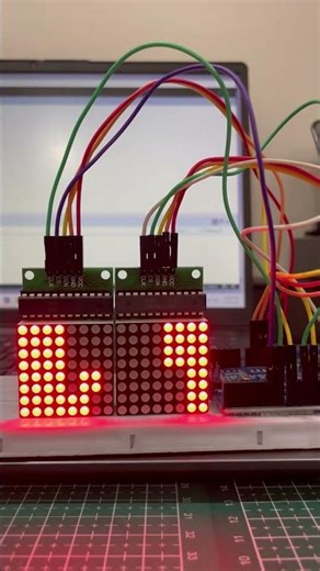 Twin 8x8 Matrix LED, #arduino #electronic#diyelectronics #diyprojects #coding