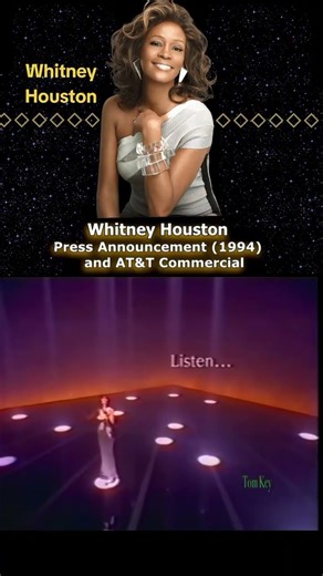 Whitney Houston Press Announcement (1994) and AT&T Commercial #whitneyhouston #commercial