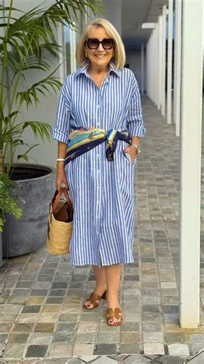 SHIRTDRESS LOVE! 💙 VERSATILE and EASY TO WEAR, I’m loving this stylish SHIRT DRESS for so many different reasons. Wearing a SCARF is such a huge trend at the moment, so I though I would give it a go! Matching TIE or SCARF? 🔗 SHOP: LINKS on my LTK in BIO and STORIES or Message SHOP! 🛍 #ThisWithThis #StyleOver50 #FashionOver50 #LTK.Australia #OOTD #StyleInspiration #LTK #ScarfStyle #AgelessStyle | This With This