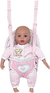 Adora GiggleTime 15Girl Vinyl Weighted Soft Body Toy Play Baby Doll with Laughing Giggles and Harnessed Wrap Carrier Holder for Children 2+, 15 inches (20153009)