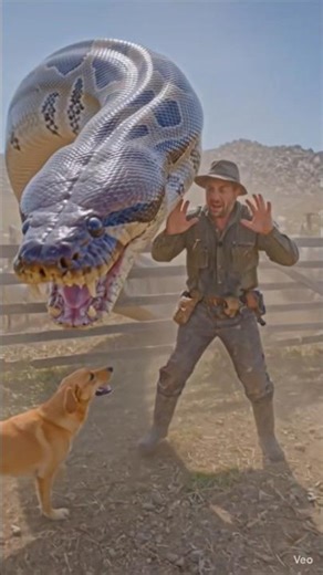 Unbelievable Rescue! 😱 Brave Team Saves Animals From Giant Python Attack#viralvideo