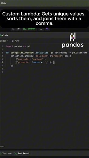 Pandas Trick: Group & Concatenate Strings! 🐼 (Leetcode 1484) #shorts