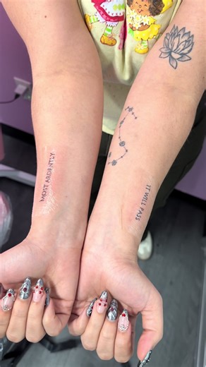 Love this meaningful custom script tattoo I did today🥰💖 I forgot to take a picture before I put on the saniderm🙃 Now booking $50 flash tattoos and $75 customs for February 16-28🌸 To book, DM or email me with: ✨Inspo photo of desired tattoo ✨Size in inches ✨Placement 📍Petal & Ink 10828 Foothill Blvd Suite 100, Studio 16, Rancho Cucamonga, CA 91730 (Inside Sola Salon) #scripttattoo #meaningfultattoo #finelinetattoo #customtattoo #tattoo