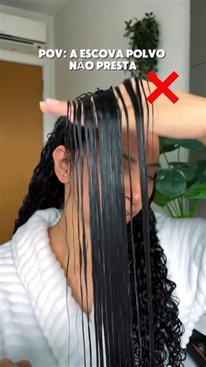 ESSA ESCOVA FUNCIONA MESMO NOS SEUS CACHOS? 😱👆 #cachos #cuidadocomcabelo #foryou