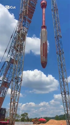 Massive Pile Driver in Action 💥 Satisfying Construction #Shorts”