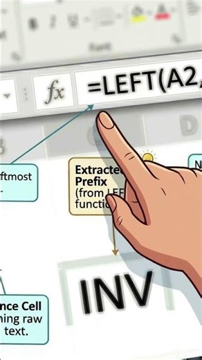 LEFT RIGHT MID in Excel | Text Functions #exceltips #excel#shorts #viralvideo