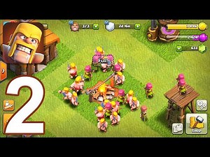 Clash of Clans - Gameplay Walkthrough Part 2 - Single Player: Levels 4-8 (iOS, Android)