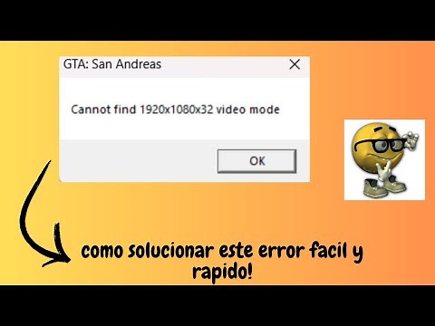 Como solucionar el error "Cannot find 1920x1080x32 video mode" En GTA: San Andreas! #gta #tutorial