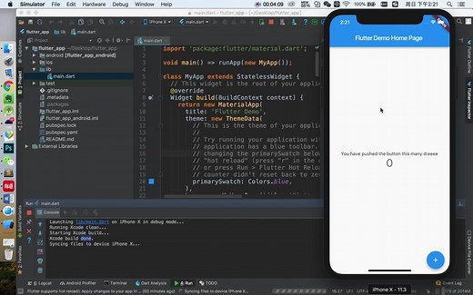 flutter 入门学习 （2）iphone运行flutter app