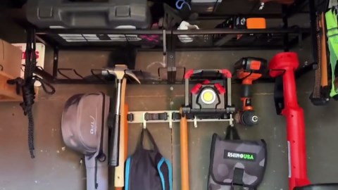 Power Tool Organizer Wall Mount Christmas Gifts for Fathers Dad, 4 Layers Heavy Duty Metal Garage Organization Loads 360lbs with 8 Cordless Drill Holder, Tool Shelf for Garage Workshop, UtilityRacks