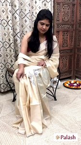 1.6K views · 20 reactions | Draped in the allure of Kora Cream Tussar...