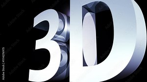 the letter 3D animation with 3d text.
