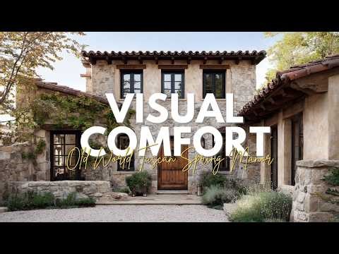 Old World Tuscan Spring Manor inspired by Visual Comfort timeless glow