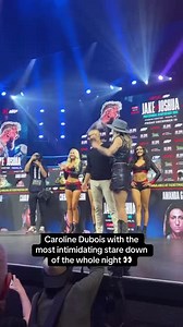 Caroline Dubois with the most intimidating stare down of the night