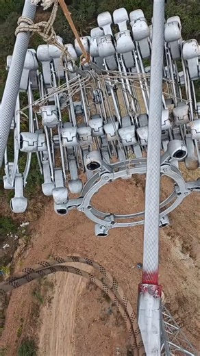 The Most Dangerous Job? 😱 Why Power Lines Need These Weird Clamps! #shorts