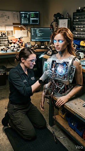 Future Humanoid Robot With Real Human Face | Robotics Lab AI