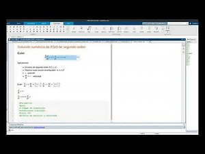 Euler EDO Orden 2 + Matlab