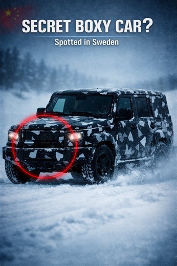 China’s “Secret Boxy car” spotted during extreme winter testing in Sweden. Fully camouflaged, bold, and unmistakably rugged. Defender or G Class vibes… but this is something new 🇨🇳❤️#secretboxycar #ChinaTechnology #FutureCars #CarTok #AutoInnovation
