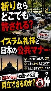 祈りならどこでも許される？イスラム礼拝と日本の公共マナー