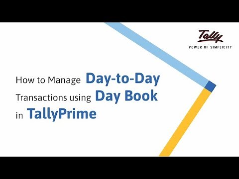 How to Manage Day-to-Day Transactions using Day Book in TallyPrime | Tally Learning Hub
