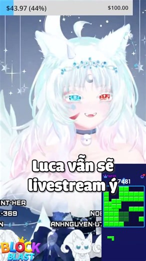 Even with only one viewer, I'm still streaming =]] #blockblast #lucadialady #vtuber #vtuberclips ...