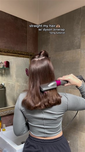 How to Straighten Hair Using Dyson Airwrap: Long Tutorial