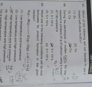 Which one of the following conditions will be most favourable f... | Filo