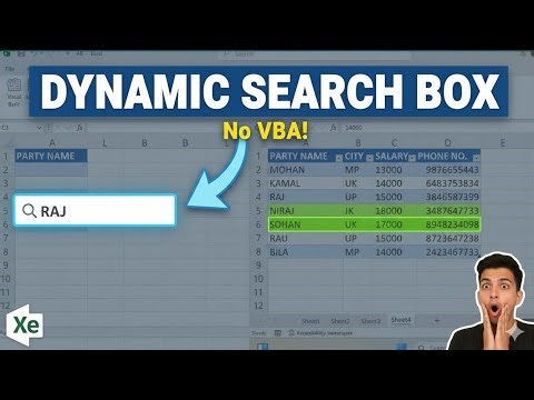 How to Dynamic Search Box in Advance Excel 😍 