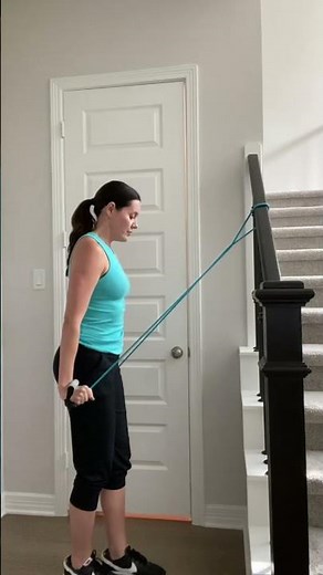 Triceps Pushdown with Resistance Band - home workout