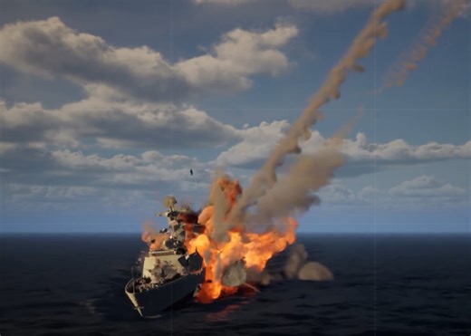 Videos show simulated missile strikes against Chinese Navy