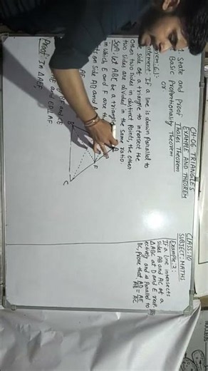 THALES THEOREM OR BASIC PROPORTIONALITY THEOREM #class10 #pankaj #physicswallah