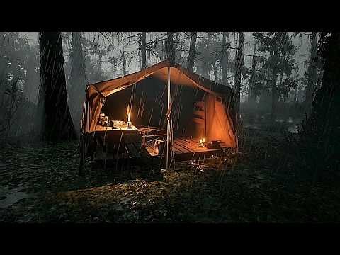 Spooky Thunderstorm Camping In The Swamp On All Hallows' Eve | RDR2 ASMR And Halloween Ambience