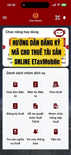 Hướng Dẫn Đăng Ký Mã Số Thuế Cho Thuê Tài Sản Online