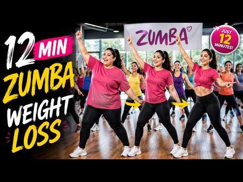 12 Min Easy Zumba Dance For Weight Loss | No Jumping, Beginner Friendly