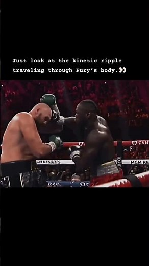 Just look at the kinetic ripple traveling through Fury’s body. #boxing #highlights