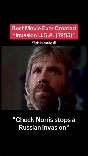 Chuck Norris stops a Russian invasion *This is satire 😂 #80s #roast #usa #commentary #fyp