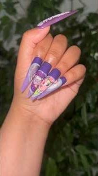 3D Chowder & Panini VDay Nails 💜💕