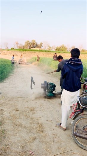 One tyre end method diesel engine start😱😱😱😱😱