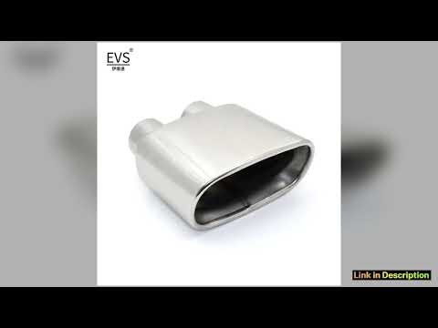 1 PCS Double Inner Car Exhaust Tips Universal Exhaust Pipe Stainless Steel Muffler Tips Exhaust Sys
