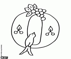 The letter O and a little bird coloring page printable game