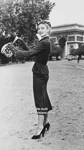 80 Years of Balmain: Paris Pierre Balmain had a profound connection to Paris, a city that inspired much of his work. He often named his designs after the city itself or its iconic landmarks. Once these designs were brought to life, models were photographed against Paris’s most emblematic sites. He introduced the new French style and the “Jolie Madame” silhouette, featuring sculpted shoulders, nipped waists, and six buttons, which defined his signature. | Balmain