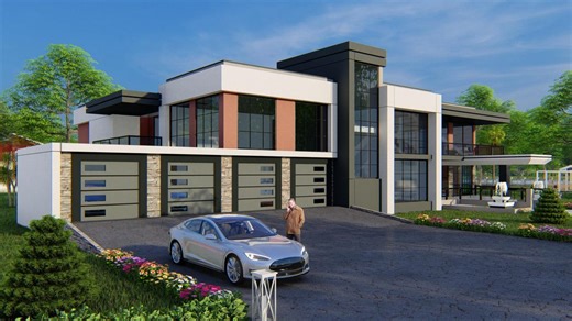 6000 Sqft Ultra-modern 6 Bedroom House Plan (instant Download) - Etsy