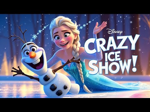 🆕🎵 Olaf’s Crazy Ice Skating Show ⛸️❄️ | Elsa Can’t Stop Laughing! 😂 | Frozen Kids Song